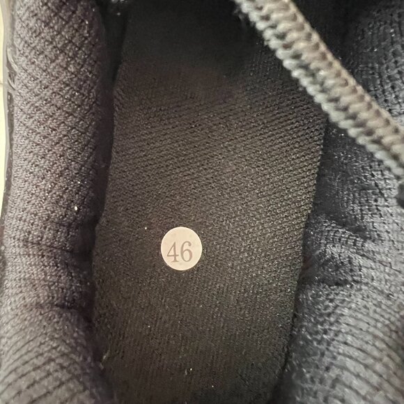 Fashion sneakers triple black faux suede Mercedes logo 46 lace up lightweight - Picture 9 of 9